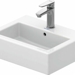 Duravit Handwaschbecken Vero 45cm, mit Überlauf, mit Hahnlochbank, mit Hahnloch