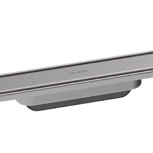 hansgrohe RainDrain Original Fertigset Duschrinne, 600mm, höhenverstellbar, Edelstahl gebürstet, 56196800
