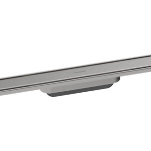 hansgrohe RainDrain Original Fertigset Duschrinne, 1000mm, höhenverstellbar, Edelstahl gebürstet, 56200800