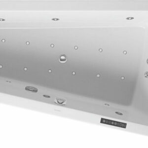 Duravit Whirlpool Paiova 1700x1000mm Einbauversion Ecke rechts, eine Rückenschräge, Gestell, Ab- und Überlaufgarnitur, Combi-System L