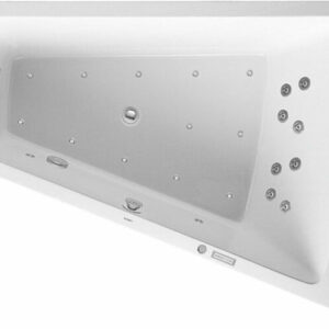Duravit Whirlpool Paiova 1700x1300mm Einbauversion, Rückenschräge rechts, Gestell, Ab- und Überlaufgarnitur, Combi-System E