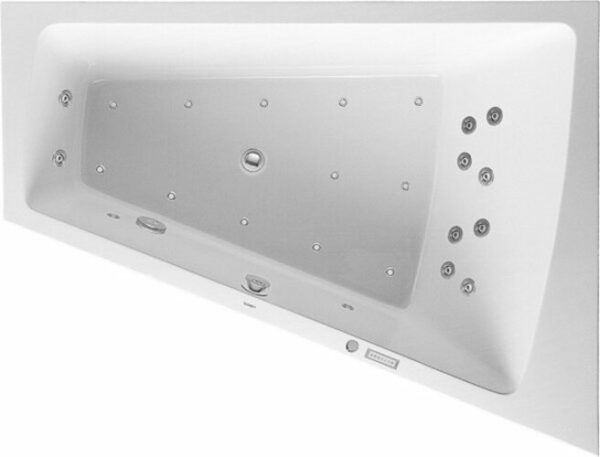 Duravit Whirlpool Paiova 1700x1300mm Einbauversion, Rückenschräge rechts, Gestell, Ab- und Überlaufgarnitur, Combi-System E
