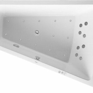 Duravit Whirlpool Paiova 1700x1300mm Einbauversion, Rückenschräge rechts, Gestell, Ab- und Überlaufgarnitur, Combi-System P