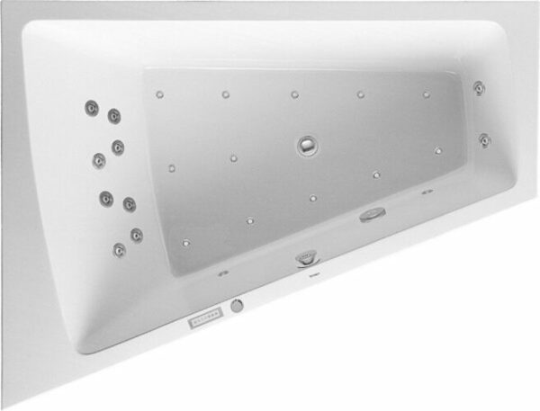 Duravit Whirlpool Paiova 1800x1400mm Einbauversion, Rückenschräge links, Gestell, Ab- und Überlaufgarnitur, Combi-System E