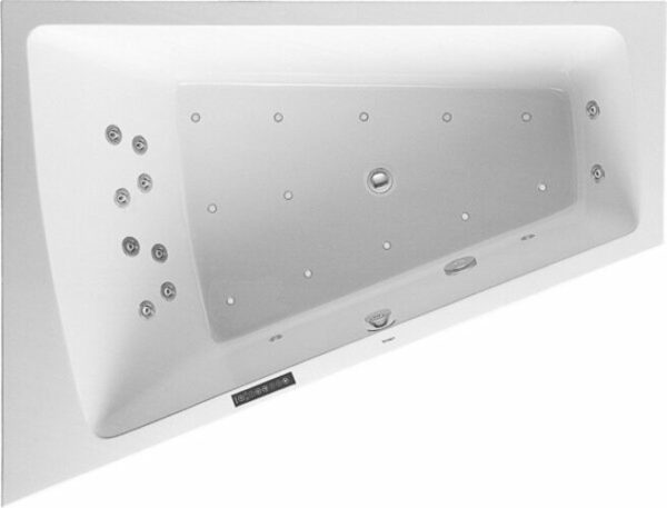 Duravit Whirlpool Paiova 1800x1400mm Einbauversion, Rückenschräge links, Gestell, Ab- und Überlaufgarnitur, Combi-System L