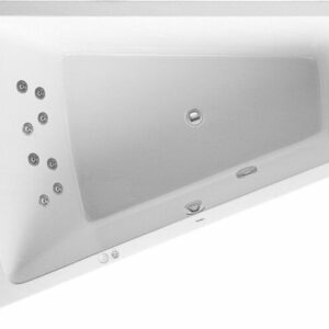 Duravit Whirlpool Paiova 1800x1400mm Einbauversion, Rückenschräge links, Gestell, Ab- und Überlaufgarnitur, Jet-System