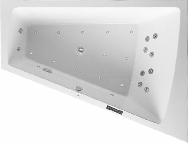 Duravit Whirlpool Paiova 1800x1400mm Einbauversion, Rückenschräge rechts, Gestell, Ab- und Überlaufgarnitur, Combi-System L