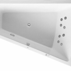 Duravit Whirlpool Paiova 1800x1400mm Einbauversion, Rückenschräge rechts, Gestell, Ab- und Überlaufgarnitur, Jet-System
